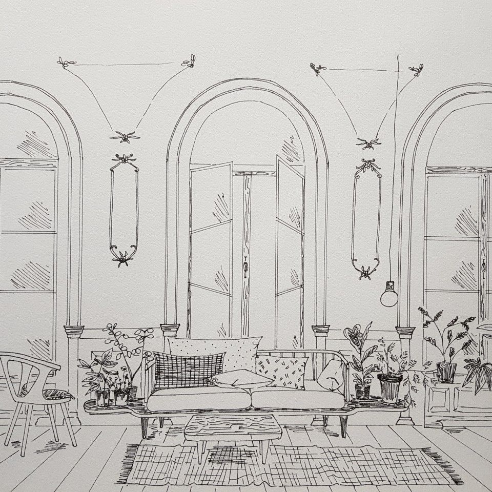 interior design sketch